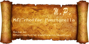 Márhoffer Pasztorella névjegykártya